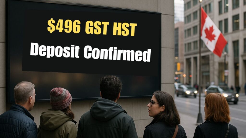 $496 GST HST Deposit Confirmed